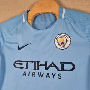Nike Manchester City England Soccer Jersey Small Authentic 2015-2016 David Silva